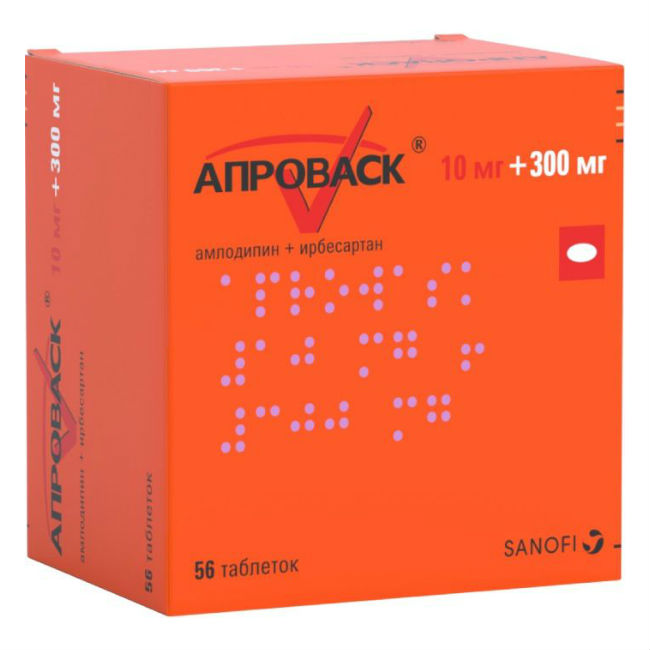 АПРОВАСК ТАБЛ. П/ПЛЕН/ОБ. 10МГ+300МГ №56