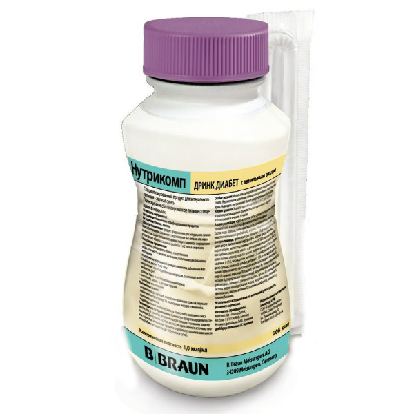 НУТРИКОМП ДРИНК ДИАБЕТ ВАНИЛЬ 200МЛ №1