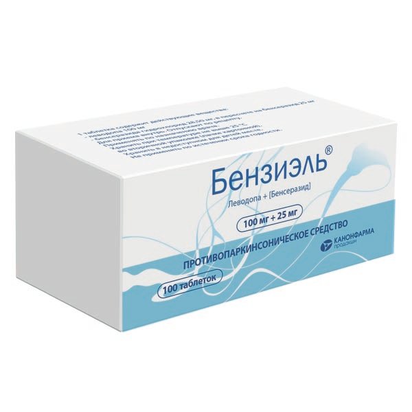 БЕНЗИЭЛЬ ТАБЛ. 100МГ+25МГ №100