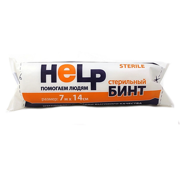 БИНТ СТЕРИЛЬНЫЙ 7МХ14СМ ХЕЛП