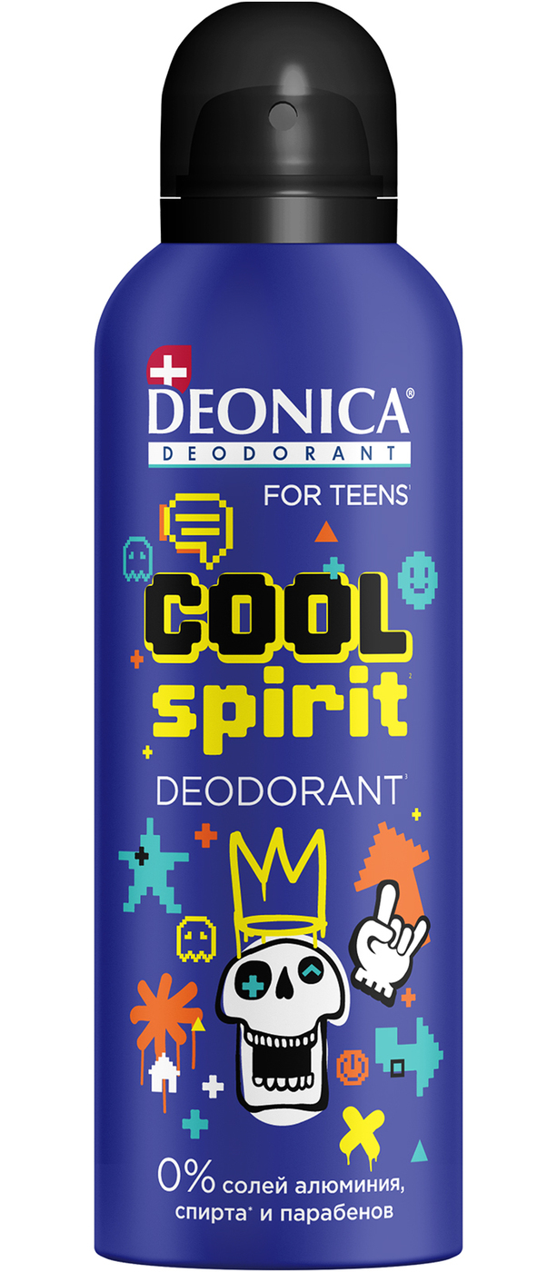ДЕОНИКА FOR TEENS ДЕЗОДОРАНТ-СПРЕЙ COOL SPIRIT ДЛЯ ДЕТЕЙ С 8 ЛЕТ ФЛ. 125МЛ