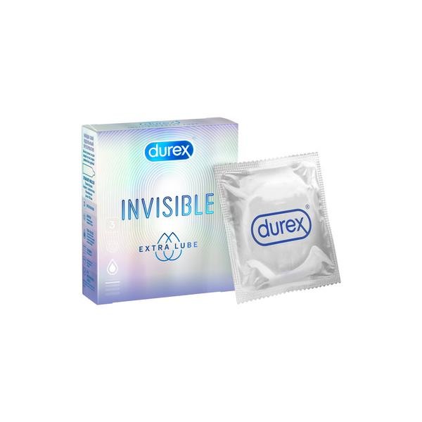 ДЮРЕКС ПРЕЗЕРВАТИВЫ INVISIBLE №3 EXTRA LUBE