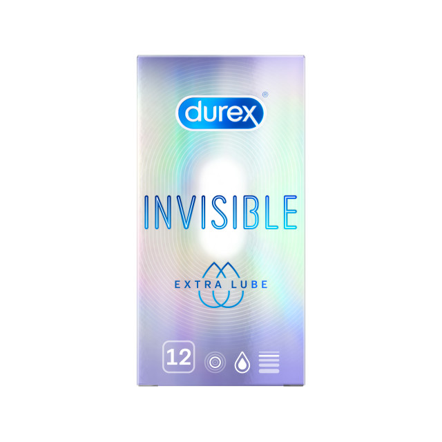 ДЮРЕКС ПРЕЗЕРВАТИВЫ INVISIBLE №12 EXTRA LUBE