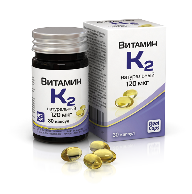 ВИТАМИН К2 НАТУРАЛЬНЫЙ 120МКГ КАПС. №30 РЕАЛКАПС