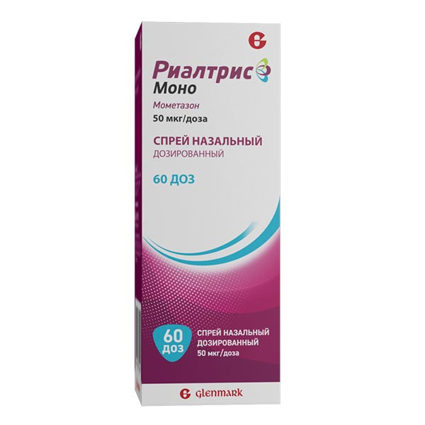 РИАЛТРИС МОНО СПРЕЙ НАЗ. ДОЗИР. 50МКГ/ДОЗА ФЛ. 60ДОЗ №1