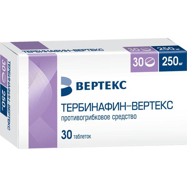 ТЕРБИНАФИН-ВЕРТЕКС ТАБЛ. 250МГ №30