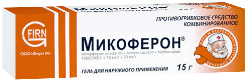 МИКОФЕРОН ГЕЛЬ Д/НАРУЖ. ПРИМ. 10000МЕ/Г+10МГ/Г ТУБА 15Г
