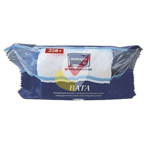 МАТОПАТ ВАТА НЕСТЕРИЛЬНАЯ ХЛОПКОВАЯ 250Г