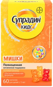 СУПРАДИН КИДС МИШКИ ПАСТИЛКИ ЖЕВ. 4Г №60