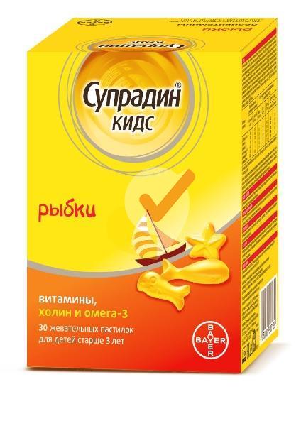 СУПРАДИН КИДС РЫБКИ ПАСТИЛКИ ЖЕВ. 4Г №30