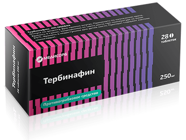 ТЕРБИНАФИН МЕДИСОРБ ТАБЛ. 250МГ №28