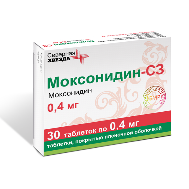 МОКСОНИДИН-СЗ ТАБЛ. П/ПЛЕН/ОБ. 0,4МГ №30