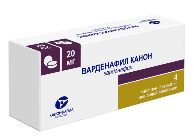 ВАРДЕНАФИЛ КАНОН ТАБЛ. П/ПЛЕН/ОБ. 20МГ №4