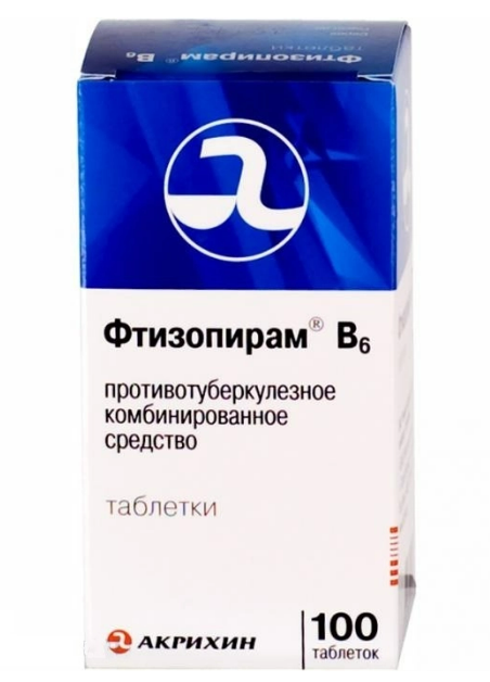 ФТИЗОПИРАМ В6 ТАБЛ. 150МГ+500МГ+15МГ №100