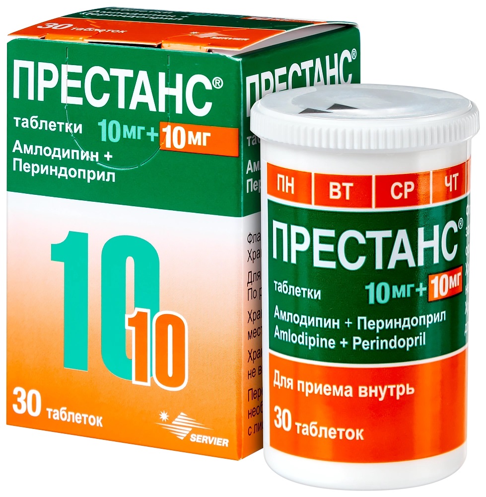 ПРЕСТАНС ТАБЛ. 10МГ+10МГ ФЛ. С ДОЗАТОРОМ №30