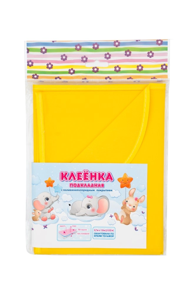 КЛЕЕНКА ПОДКЛАДНАЯ ПВХ ПЕРСПЕКТИВА 0,7Х1М ЦВЕТНАЯ, ОКАНТОВКА ТЕСЬМОЙ