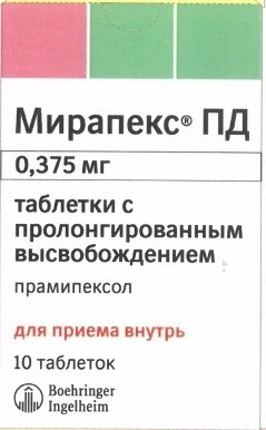 МИРАПЕКС ПД ТАБЛ. С ПРОЛОНГ. ВЫСВОБ. 0,375МГ №10