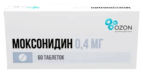 МОКСОНИДИН ТАБЛ. П/ПЛЕН/ОБ. 0,4МГ №60 ОЗОН