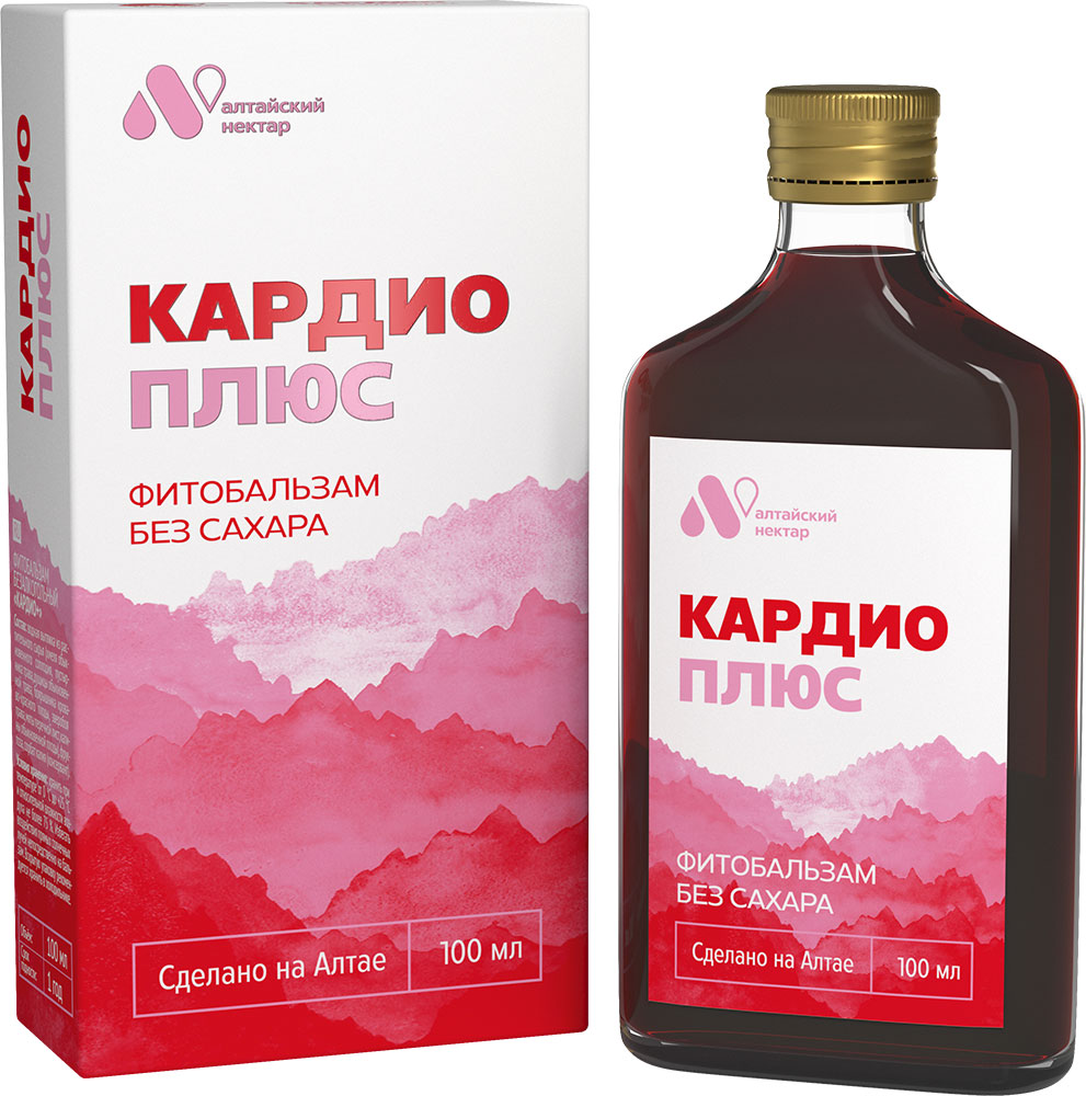 АЛТАЙСКИЙ НЕКТАР ФИТОБАЛЬЗАМ НА ФРУКТОЗЕ КАРДИО ПЛЮС ФЛ. 100МЛ