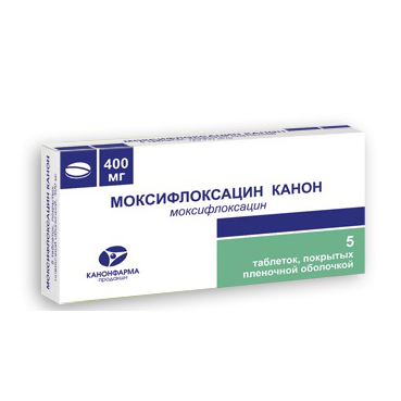 МОКСИФЛОКСАЦИН КАНОН ТАБЛ. П/ПЛЕН/ОБ. 400МГ №5