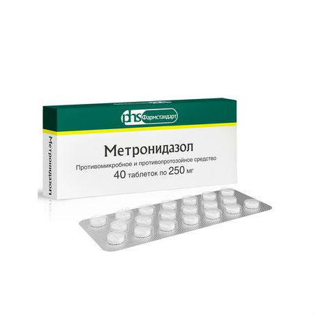МЕТРОНИДАЗОЛ ТАБЛ. 250МГ №40 ФАРМСТАНДАРТ
