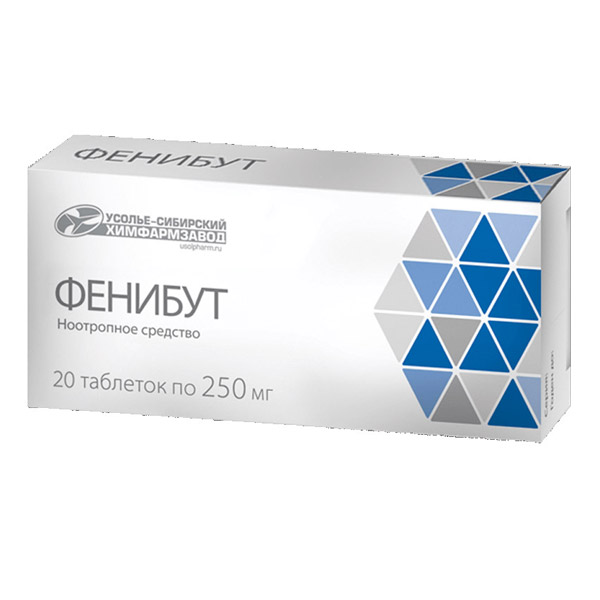 ФЕНИБУТ ТАБЛ. 250МГ №20  УСОЛЬЕ-СИБИРСКИЙ ХФЗ