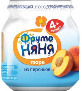 ФРУТОНЯНЯ ПЮРЕ ПЕРСИК 100Г 4МЕС+