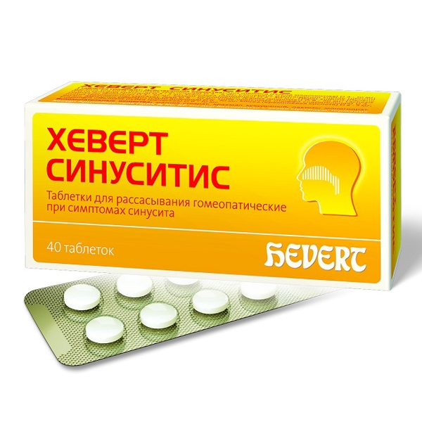 ХЕВЕРТ СИНУСИТИС ТАБЛ. Д/РАССАС. ГОМЕОП. №40