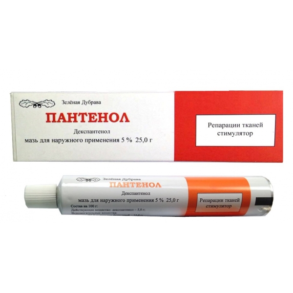 ПАНТЕНОЛ МАЗЬ Д/НАРУЖ. ПРИМ. 5% ТУБА 25Г ЗЕЛЕНАЯ ДУБРАВА