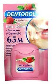 ДЕНТОРОЛ НИТЬ ЗУБНАЯ КЛУБНИКА 65М