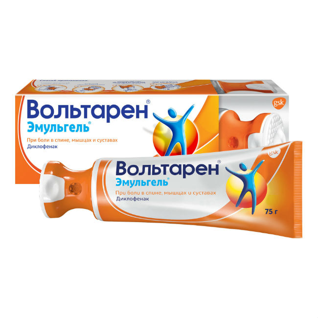 ВОЛЬТАРЕН ЭМУЛЬГЕЛЬ ГЕЛЬ Д/НАРУЖ. ПРИМ. 1% ТУБА 75Г С КРЫШКОЙ-АППЛИК.