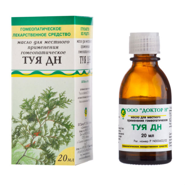 ТУЯ ДН МАСЛО Д/МЕСТН. ПРИМ. ГОМЕОП. ФЛ. 20МЛ