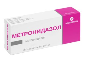 МЕТРОНИДАЗОЛ МЕДИСОРБ ТАБЛ. 250МГ №20