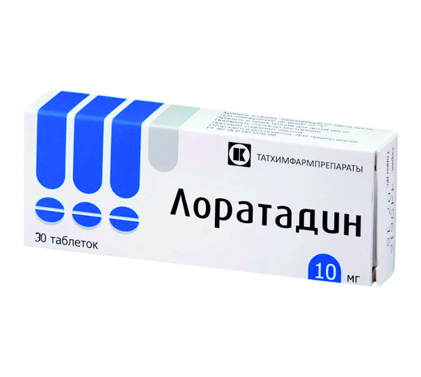ЛОРАТАДИН ТАБЛ. 10МГ №30 ТАТХИМФАРМПРЕПАРАТЫ