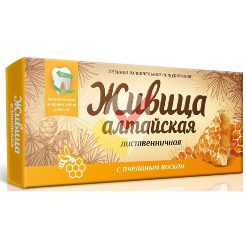 ЖИВИЦА АЛТАЙСКАЯ СМОЛКА ЖЕВАТЕЛЬНАЯ ИЗ СМОЛЫ ЛИСТВЕННИЦЫ С ПЧЕЛИНЫМ ВОСКОМ №4