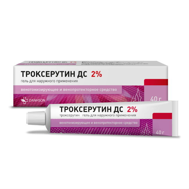 ТРОКСЕРУТИН ДС ГЕЛЬ Д/НАРУЖ. ПРИМ. 2% ТУБА 40Г