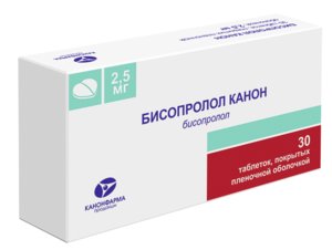 БИСОПРОЛОЛ КАНОН ТАБЛ. П/ПЛЕН/ОБ. 2,5МГ №30