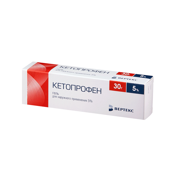 КЕТОПРОФЕН-ВЕРТЕКС ГЕЛЬ Д/НАРУЖ. ПРИМ. 5% ТУБА 30Г