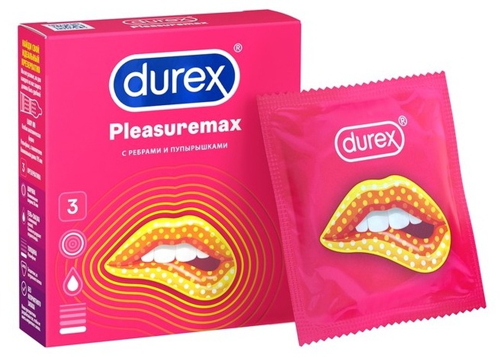 ДЮРЕКС ПРЕЗЕРВАТИВЫ PLEASUREMAX №3