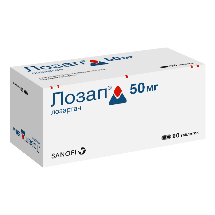 ЛОЗАП ТАБЛ. П/ПЛЕН/ОБ. 50МГ №90