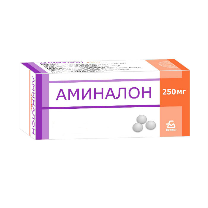 АМИНАЛОН ТАБЛ. П/О 250МГ №100 БОРИСОВСКИЙ ЗМП
