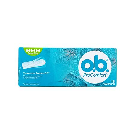 O.B. ТАМПОНЫ PROCOMFORT SUPER PLUS №16