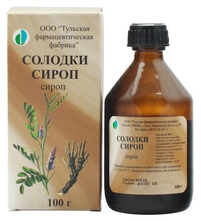 СОЛОДКИ СИРОП ФЛ. 100Г ТУЛЬСКАЯ ФФ