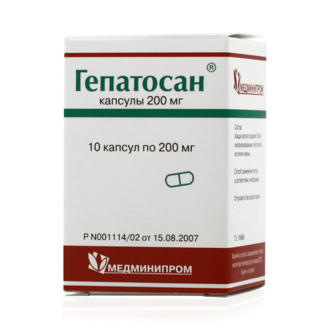 ГЕПАТОСАН КАПС. 200МГ №10