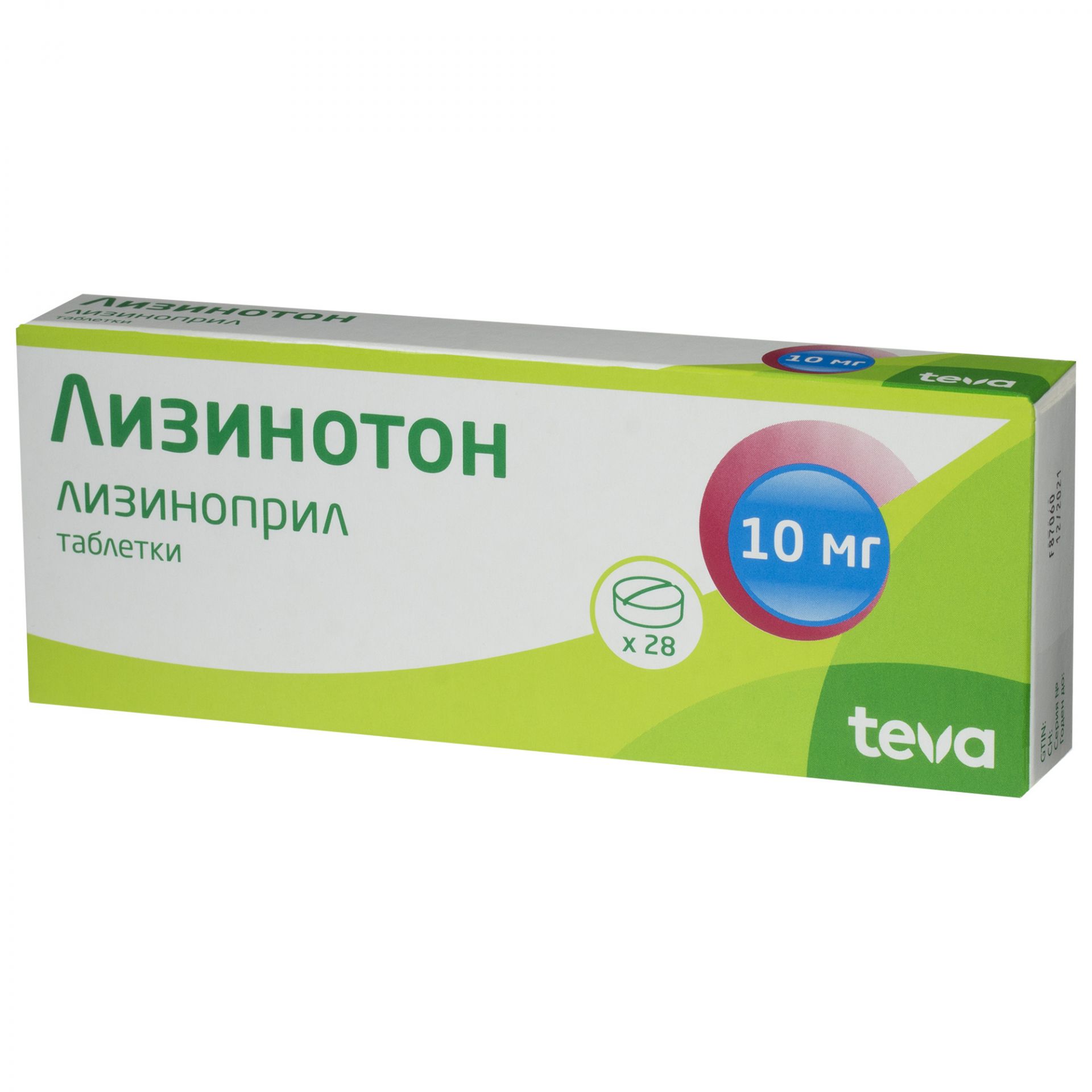 ЛИЗИНОТОН ТАБЛ. 10МГ №28
