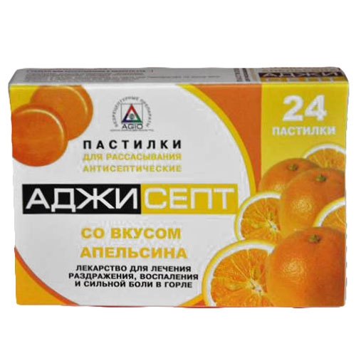 АДЖИСЕПТ ТАБЛ. Д/РАССАС. АПЕЛЬСИН №24
