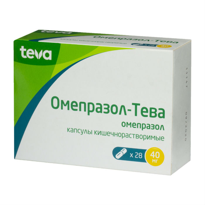 ОМЕПРАЗОЛ-ТЕВА КАПС. КИШ-РАСТ. 40МГ №28